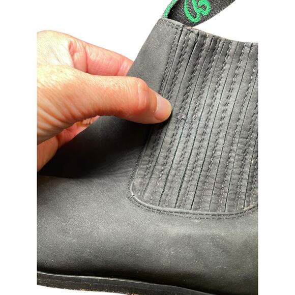 La Barca Men Western Ankle Boots Black Leather Rodeo Cowboy Boots MX 25 US Men 7 - Picture 10 of 12